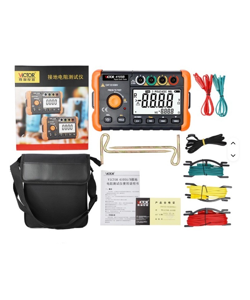 medidor de resistencia de tierra (telurometro) Victor VC4105A