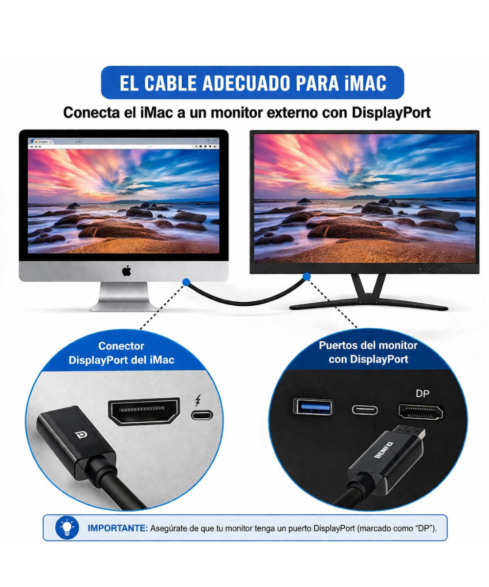 Cable Benfei USB-C a DisplayPort 8K