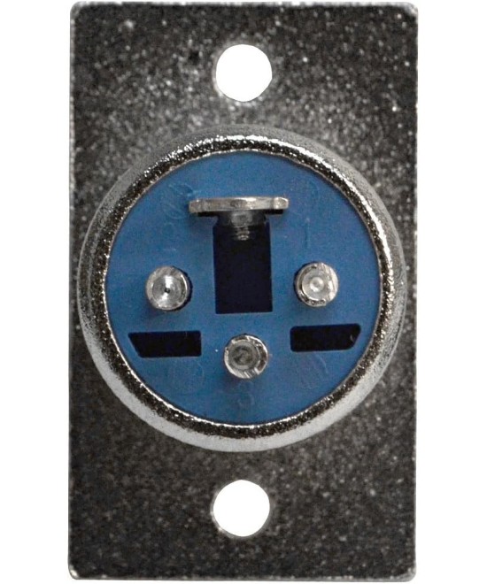 Conector metalico XLR macho para montaje