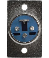 Conector metalico XLR macho para montaje