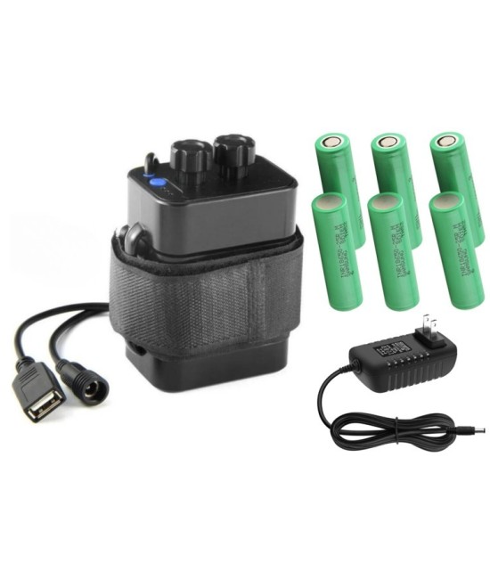 Cargador multifuncional para 6 baterias 18650 CD18-6