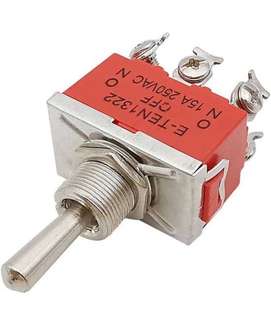 Interruptor de Palanca 6 Pines ON-Off-ON 15A 250V E-TEN1322