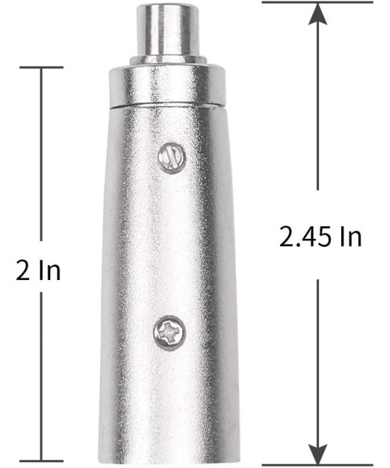 Adaptador XLR macho a RCA hembra