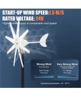 Generador de viento 1200W 12V Aerogenerador