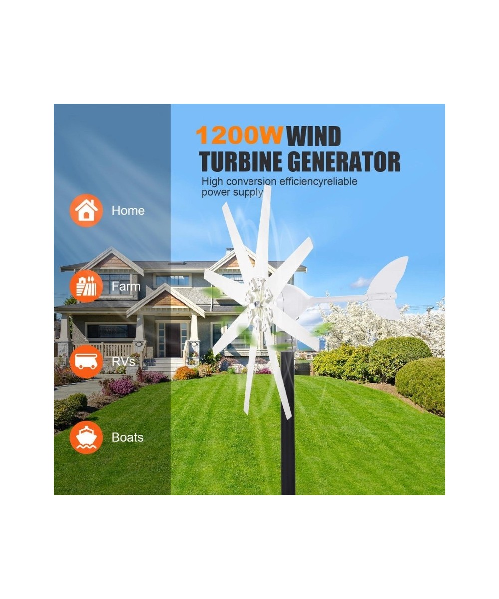 Generador de viento 1200W 12V Aerogenerador