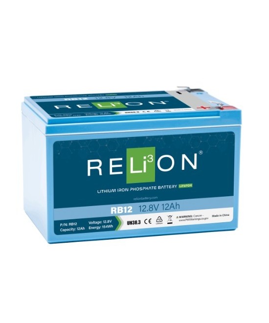 Batería de lifePO4 recargable Relion 12.8V 12Ah 154Wh