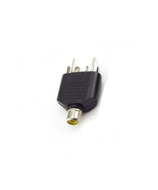 Adaptador 1 RCA macho/hembra a 2 RCA macho