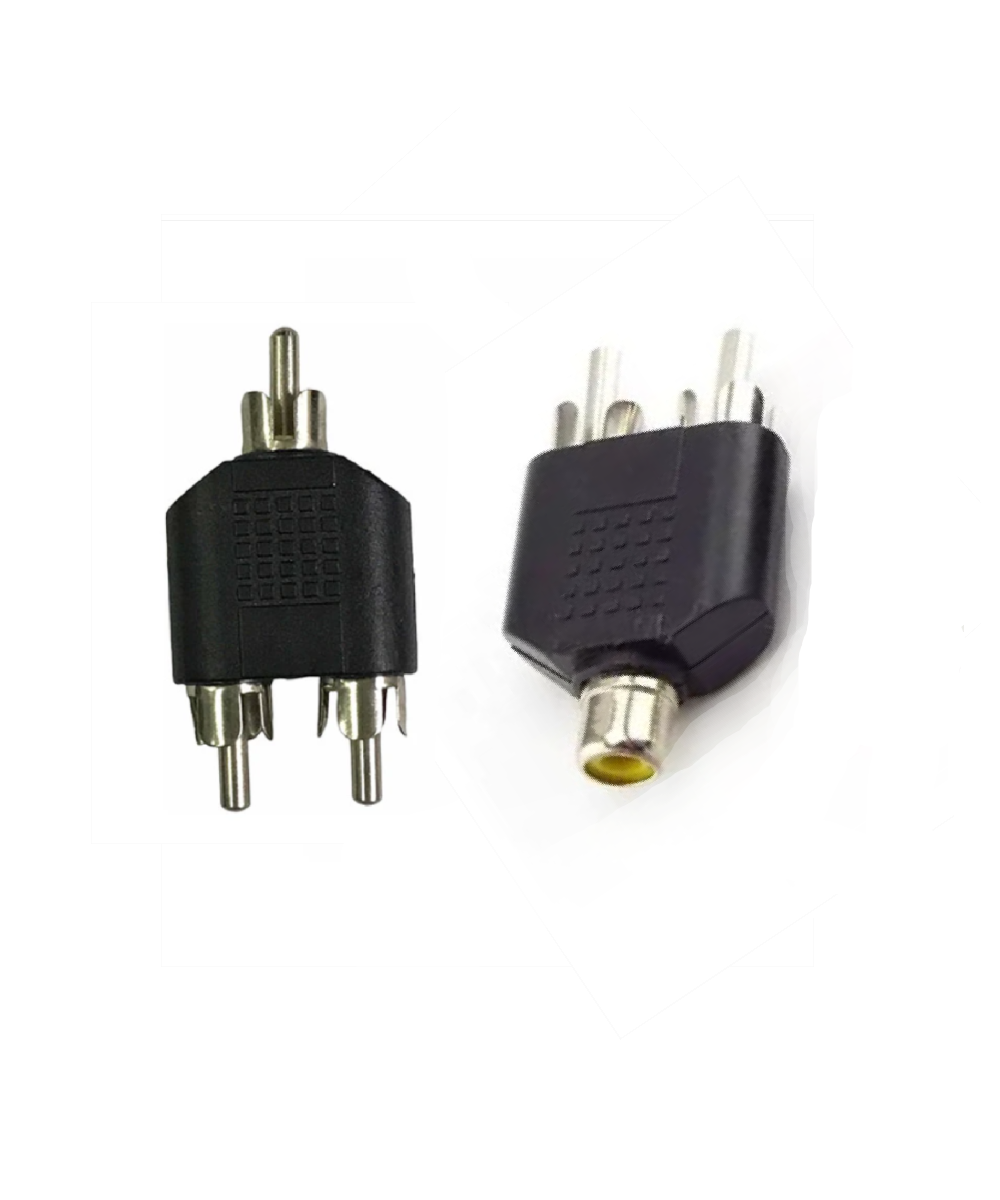 Adaptador 1 RCA macho/hembra a 2 RCA macho