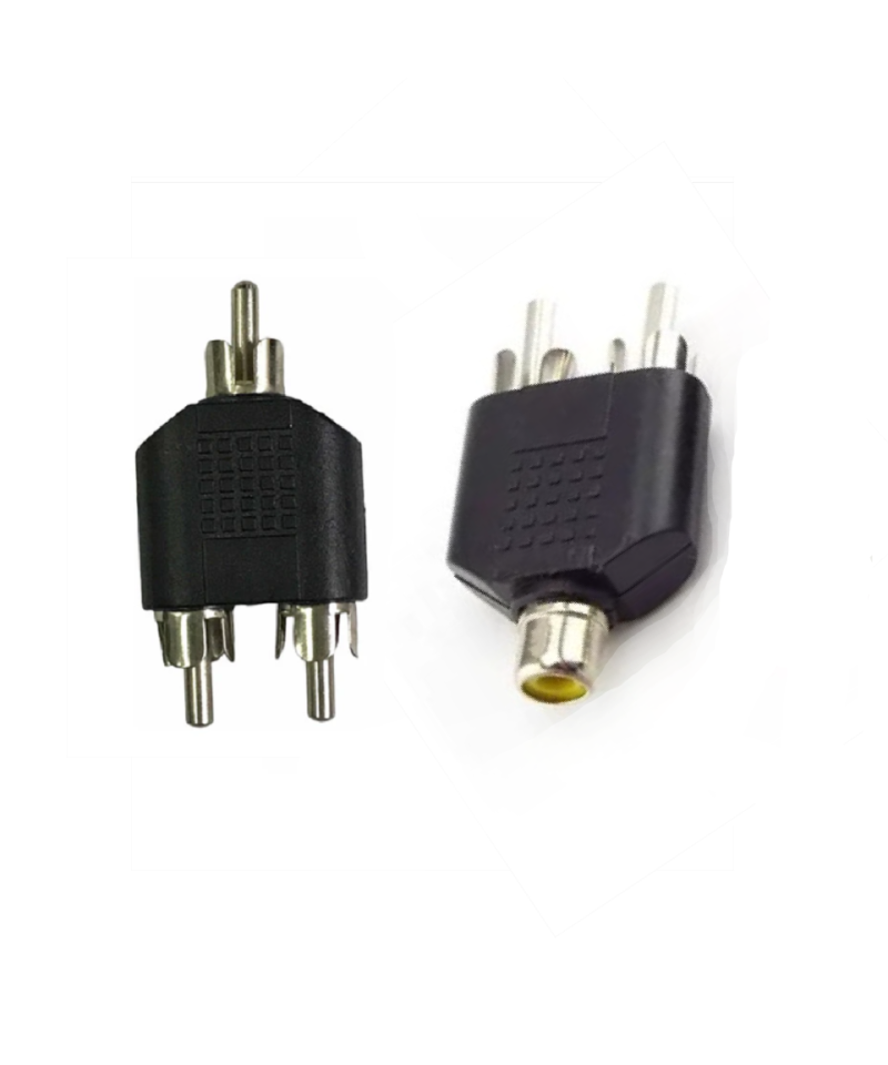Adaptador 1 RCA macho/hembra a 2 RCA macho