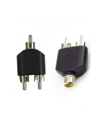 Adaptador 1 RCA macho/hembra a 2 RCA macho