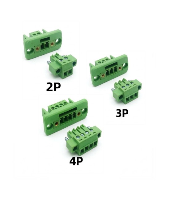Terminal de bloque con tornillos para conexion rapida 2/3/4 pines 5.08mm