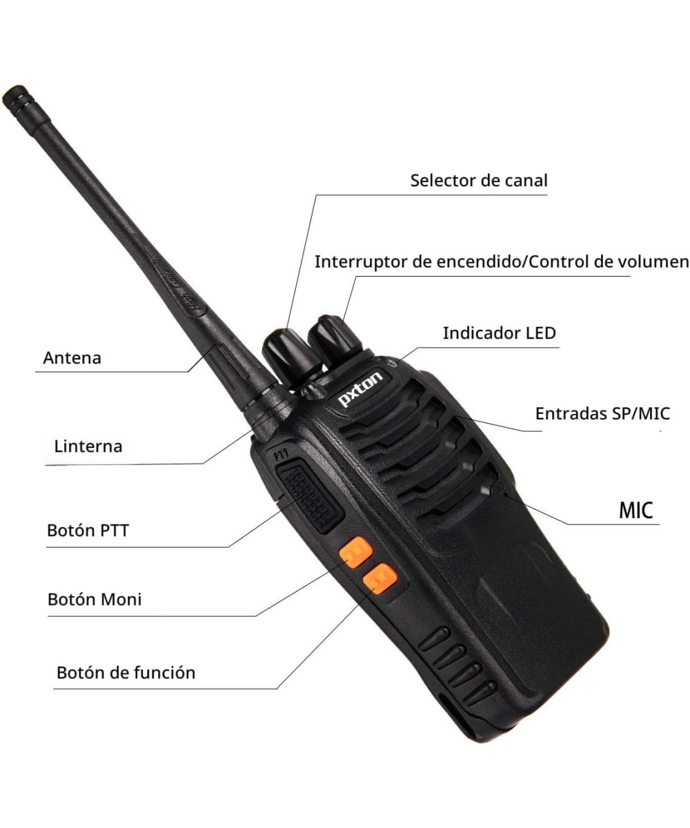 Kit DE 2 Walkie talkie 888S de largo alcance 5Km pxton