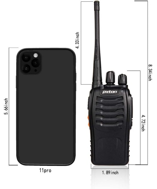 Kit DE 2 Walkie talkie 888S de largo alcance 5Km pxton