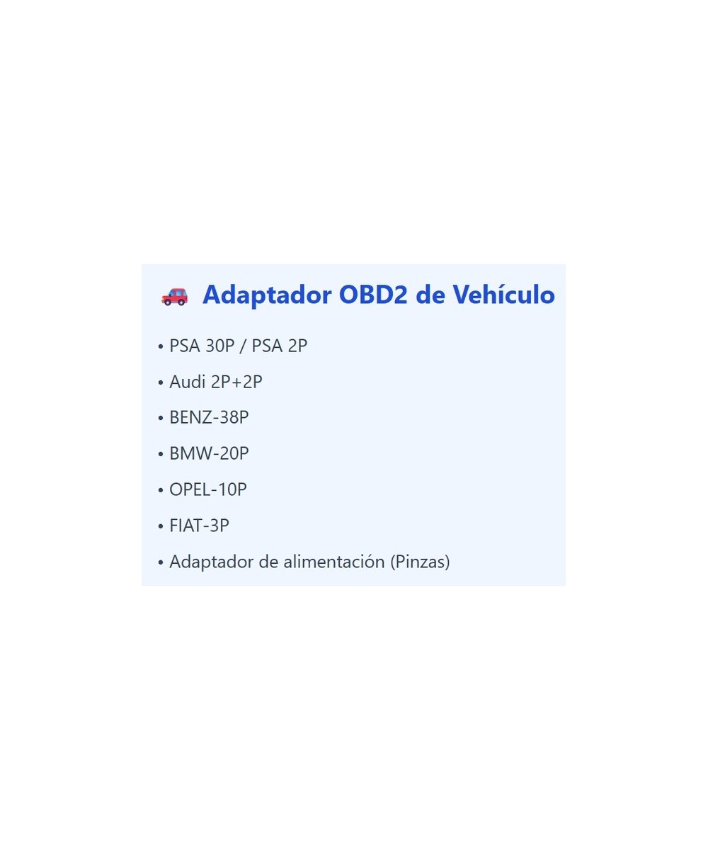Adaptadores OBD2 kit Vehiculo/Camion (8 piezas)