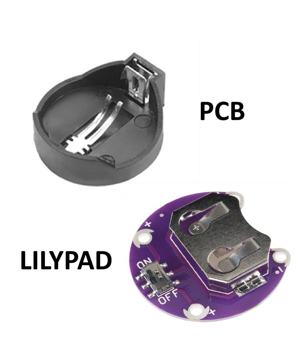 Contenedor de batería CR2032 Lilypad/PCB