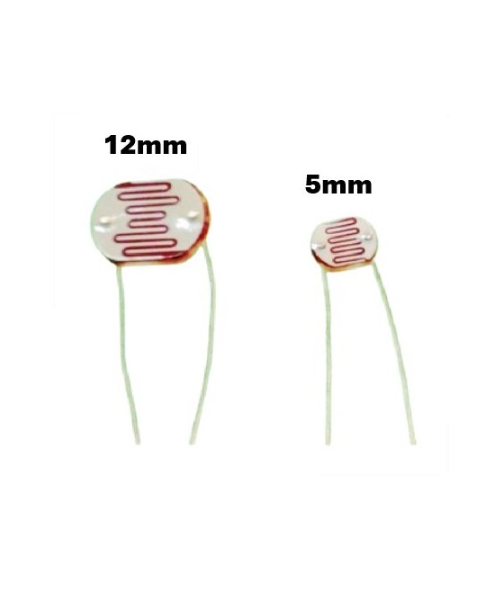Fotoresistencia LDR 5mm/12mm (2U)