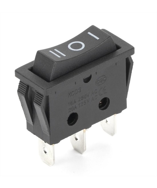 Interruptor KCD2-3 On/Off/On 250V/16A 125V/20A 3 pines