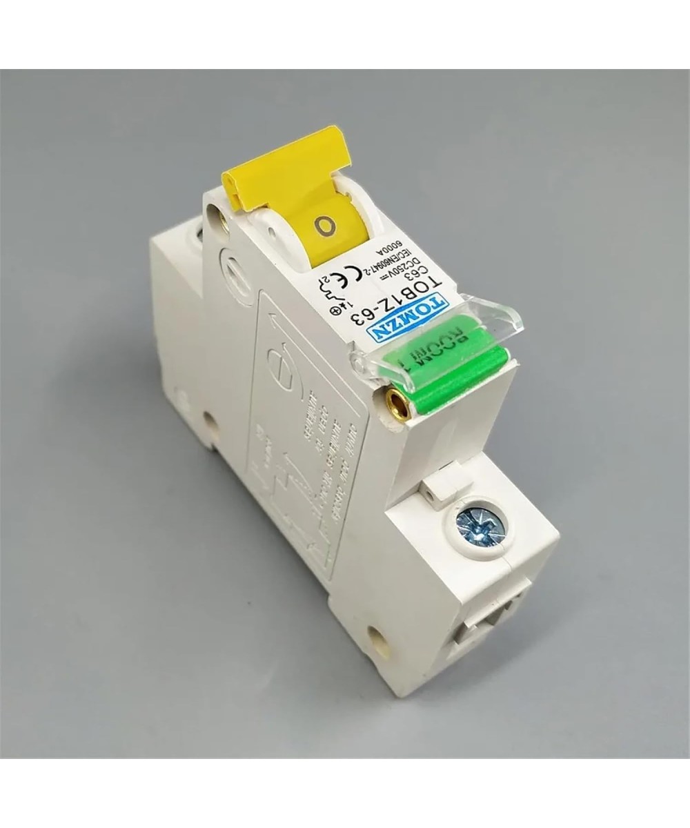 Breaker DC 1 polo MCB TOMZN Curva C Corriente Continua 250V 10-63A