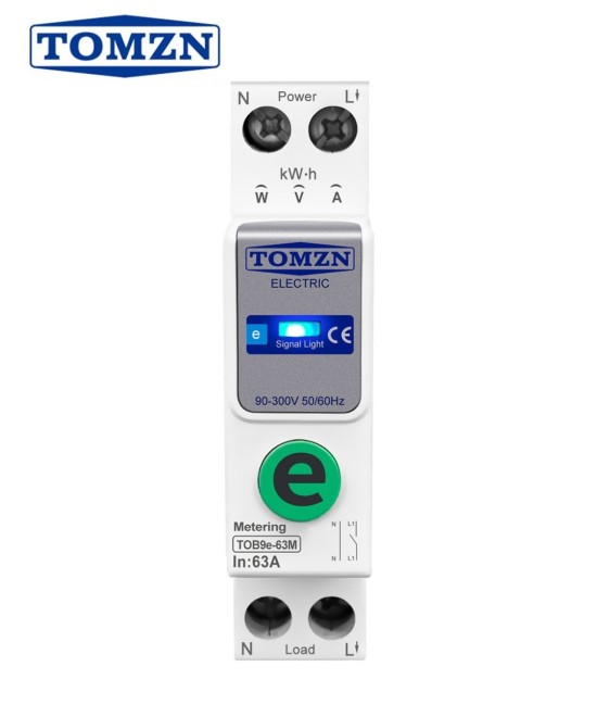 Interruptor inteligente WIFI TOMZN TOB9e-63M Medidor/Protector de energía para riel DIN
