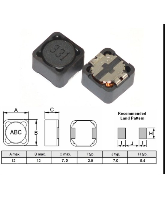 Inductores de potencia blindados SMD CD127