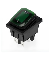 Interruptor impermeable KCD4 4 pines, AC220V 2 posiciones, 30A, con luz