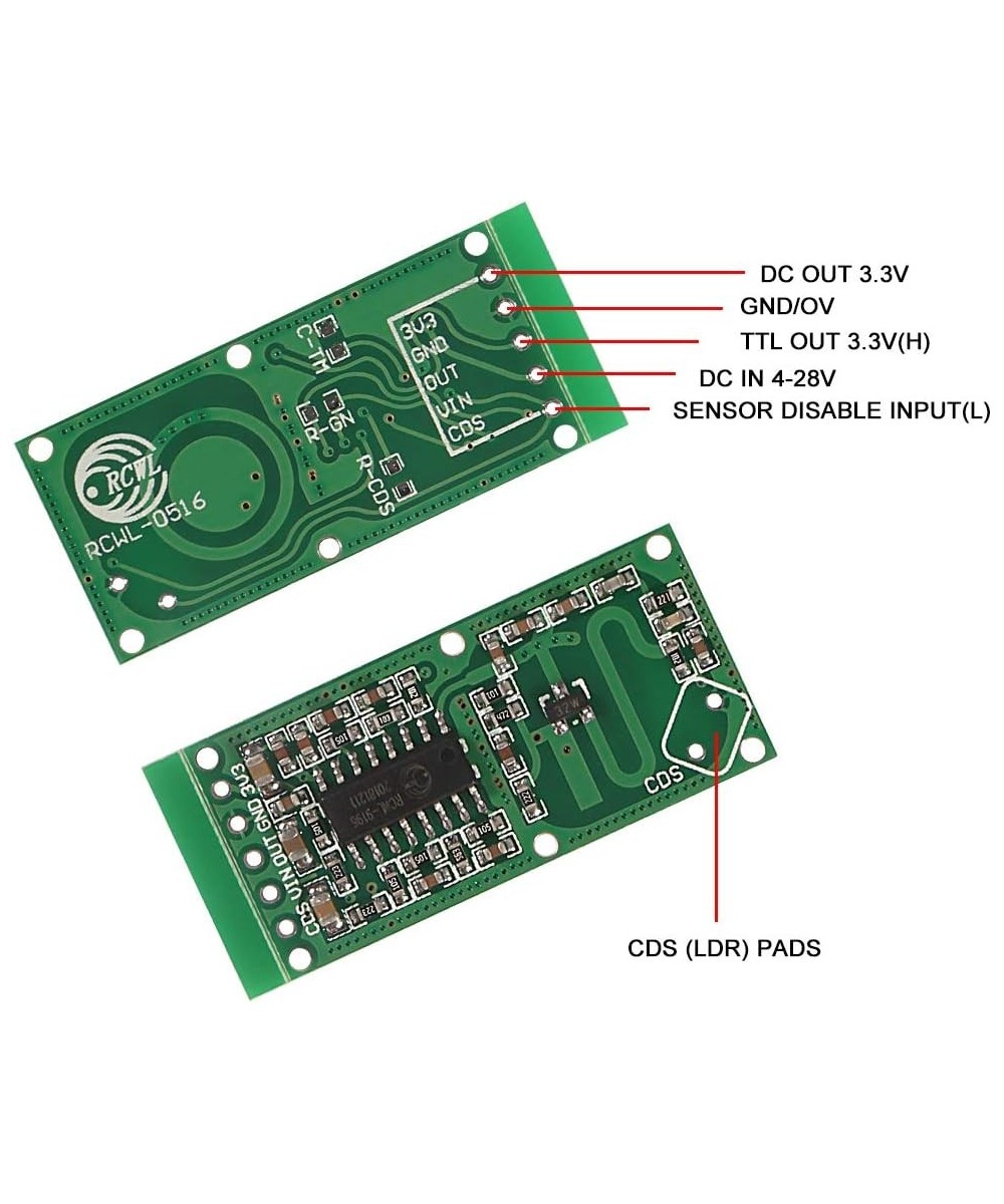 Módulo de radar de microondas RCWL-0516