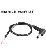 Cable de alimentación DC 12V, 90 grados, 5.5*2.5mm/ 5.5*2.1mm 30cm