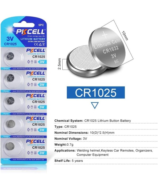 Baterias CR1025 3V Lithium