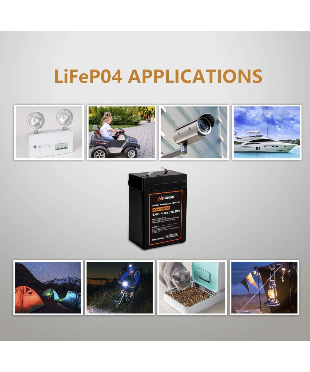 Bateria de lifePO4 recargable Nermak 4.5V 6AH 28.8WH