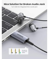 Adaptador de sonido estéreo externo USB a 3.5mm UGREEN