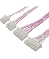 Terminal con conector hembra XH2.54 de 20cm, JST 2,54mm, cable rojo y blanco 2 - 5 pines, 26AWG