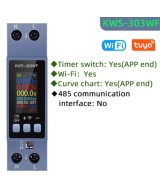 Medidor de energía inteligente WiFi KWS-303WF, 8 en 1