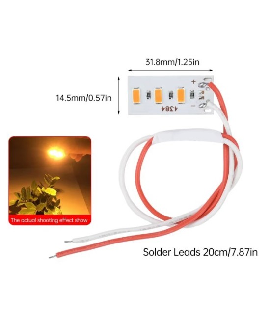Panel LED SMD 5730 de alto brillo de 5V 1.5W con cable