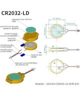 BATERIA CR2032 CON CABLE CONECTOR 2 PINES