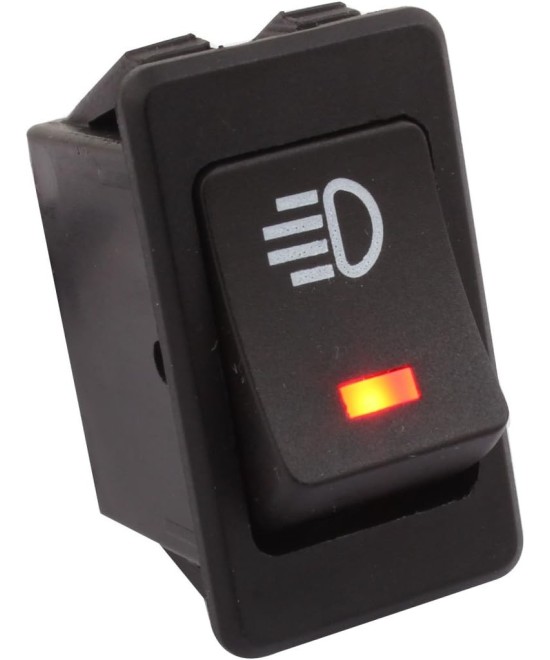 Interruptor para luces con indicador LED rojo 12V 35A  ASW-17D