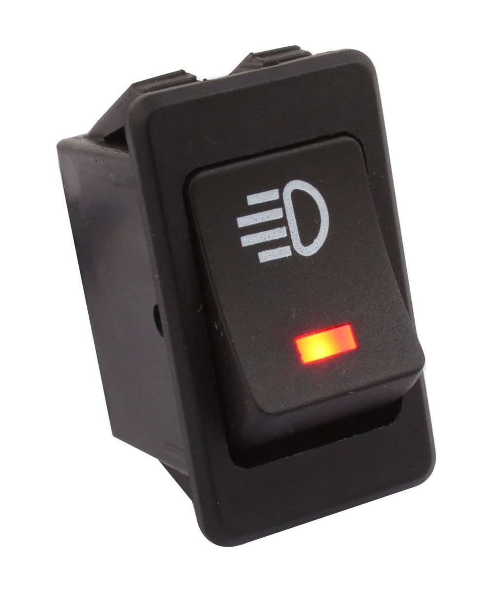 Interruptor para luces con indicador LED rojo 12V 35A  ASW-17D