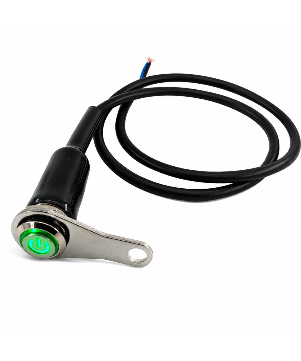 Interruptor impermeable 12v con luz para manubrio de motocicleta sencillo/ doble