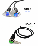 Interruptor impermeable 12v con luz para manubrio de motocicleta sencillo/ doble
