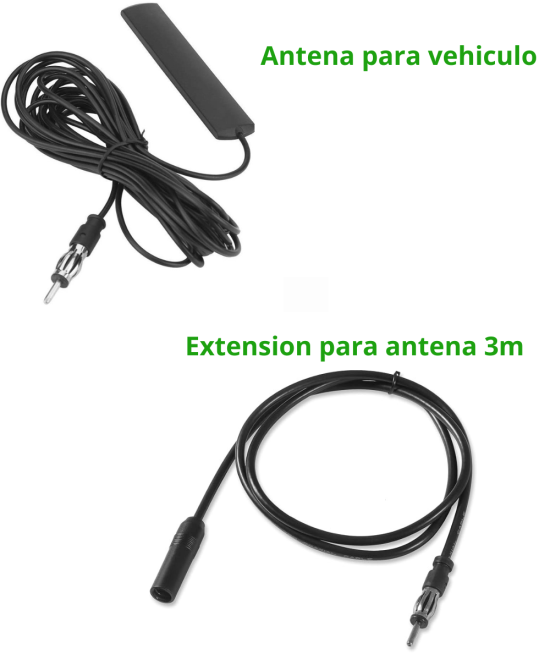 Antena para Vehiculo 85-112Mhz Conector Banana ANT-309/ extension 3m