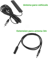 Antena para Vehiculo 85-112Mhz Conector Banana ANT-309/ extension 3m