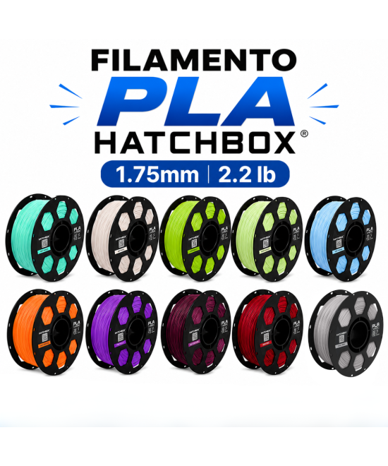 Filamento PLA Hatchbox 1.75mm 2.2 lb