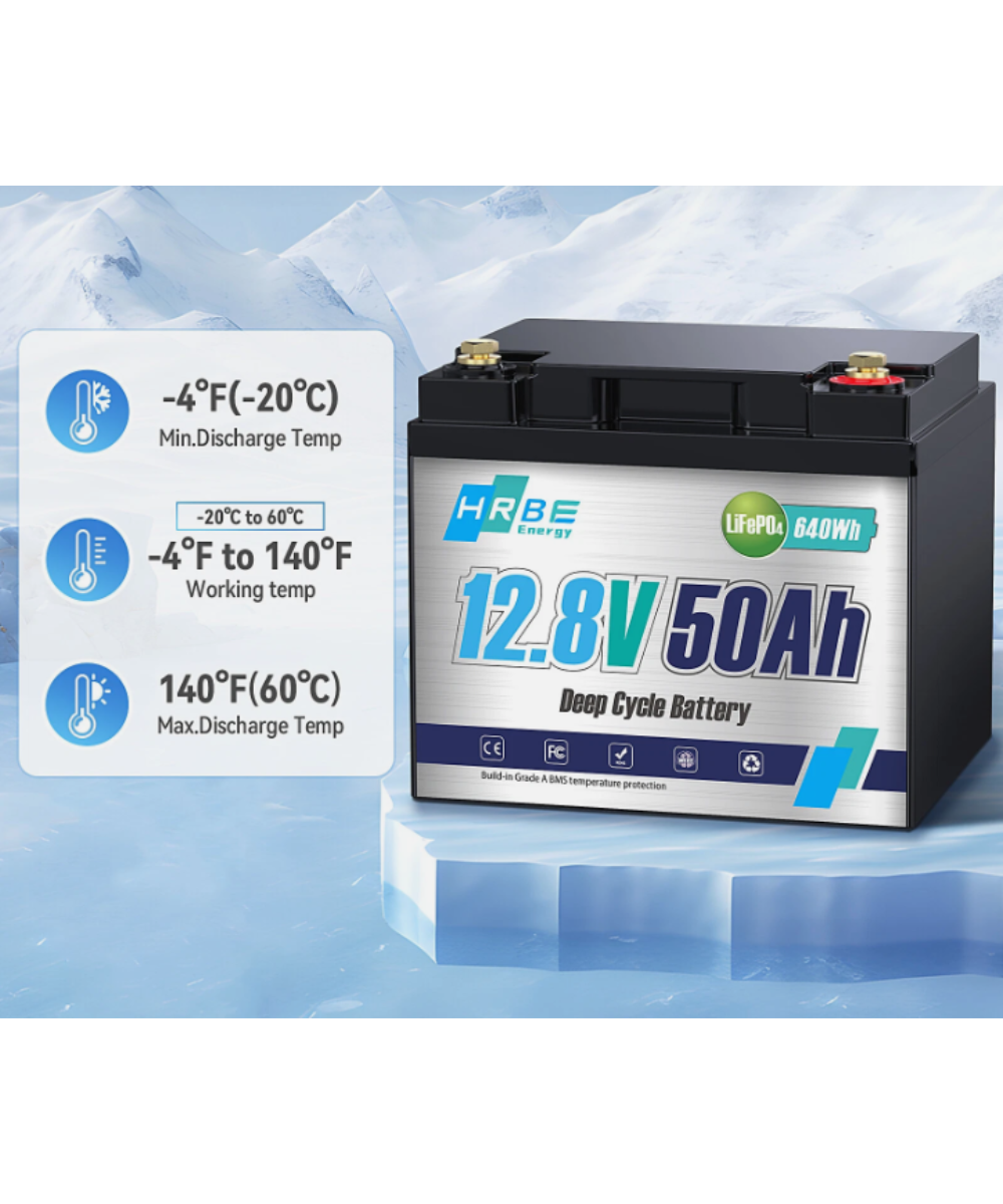 Bateria recargable de litio 12V 50AH HRBE ENERGY