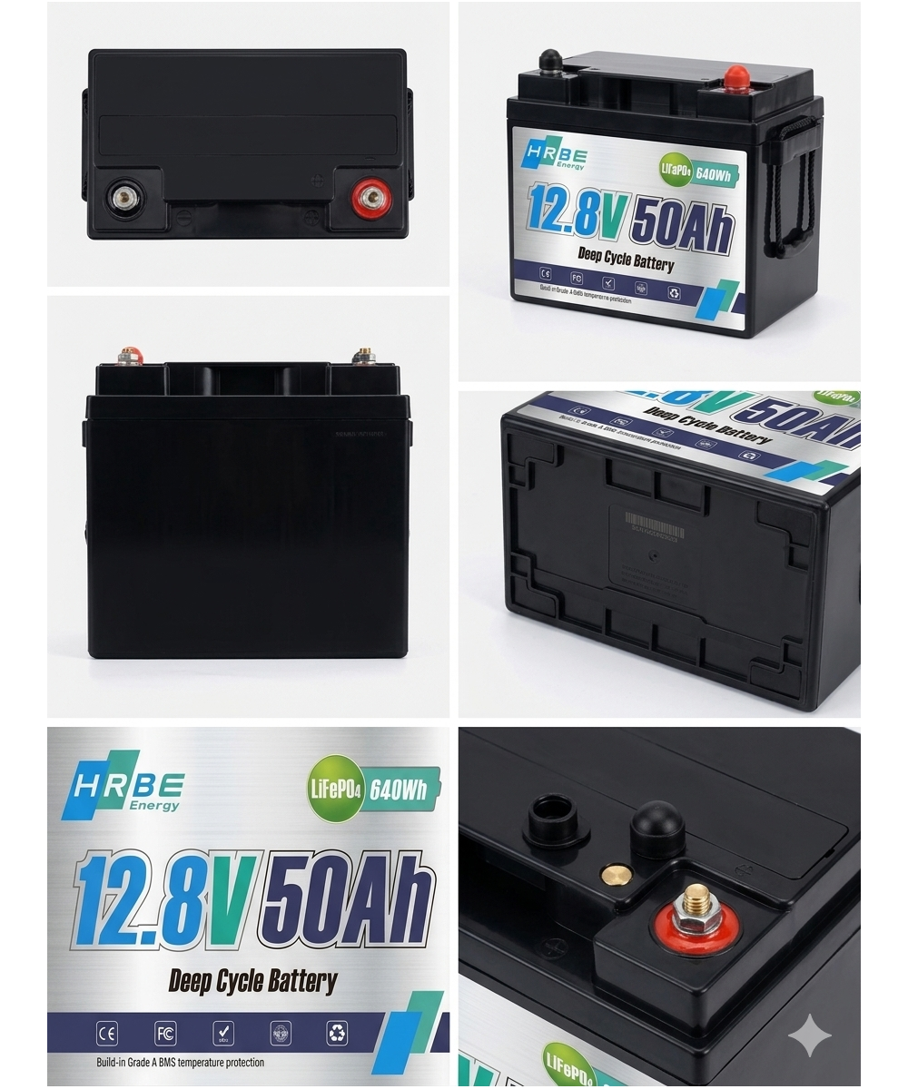 Bateria recargable de litio 12V 50AH HRBE ENERGY