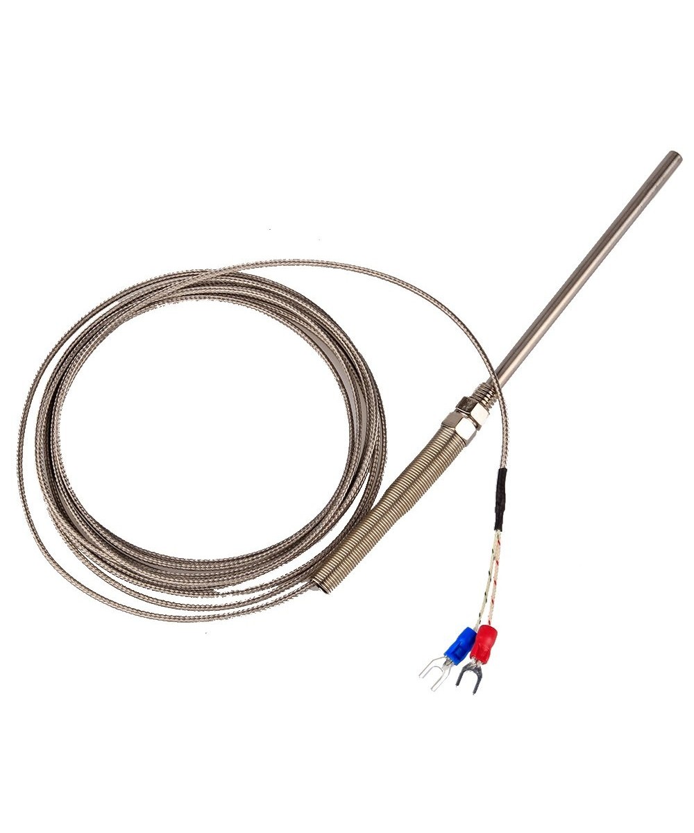 Sonda Termocupla Tipo K DE 100 mm Temperatura de -100C A 1250C Cable 3 metros