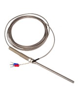 Sonda Termocupla Tipo K DE 100 mm Temperatura de -100C A 1250C Cable 3 metros