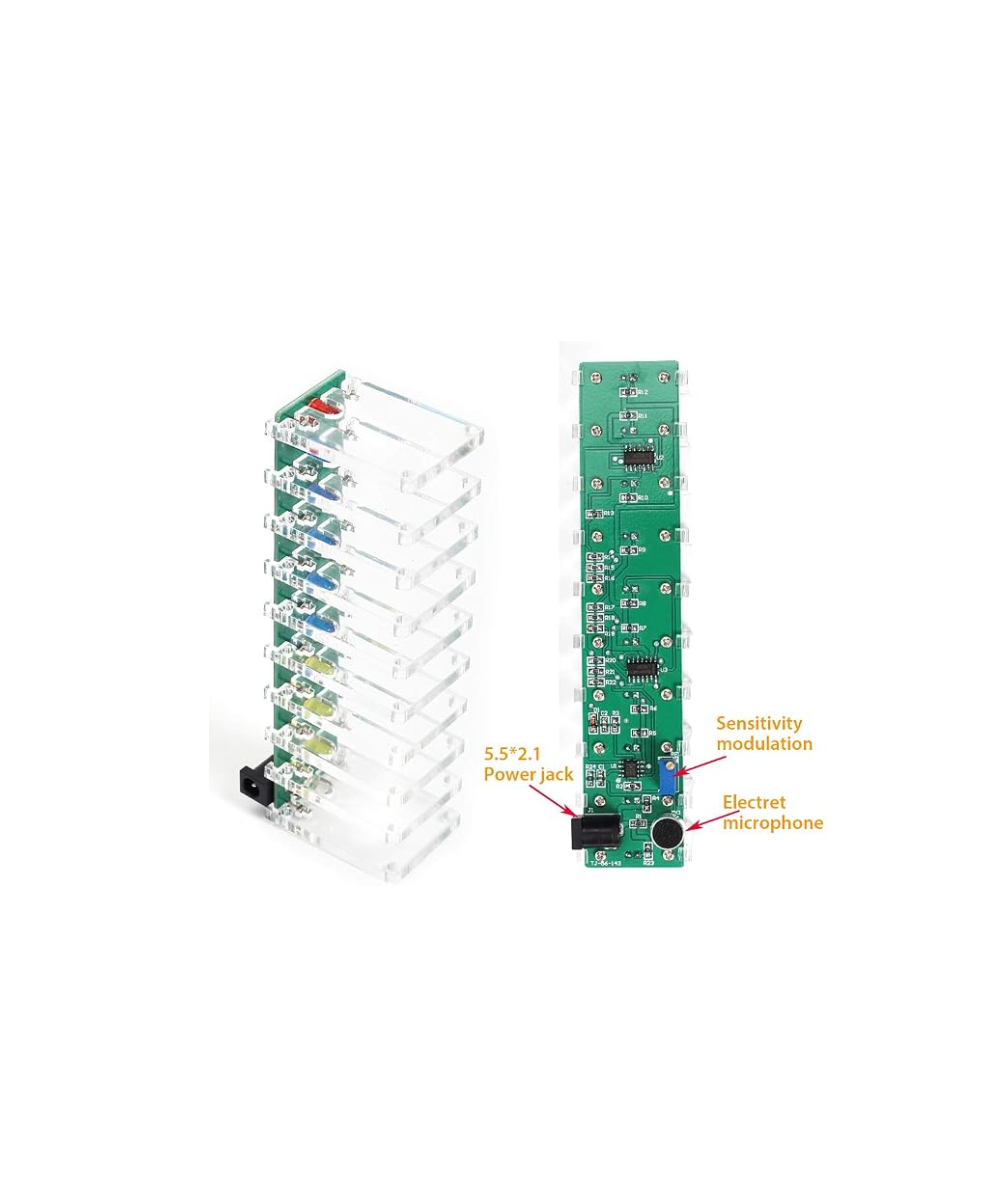 kit de columna luminosa de cristal controlada por voz DIY