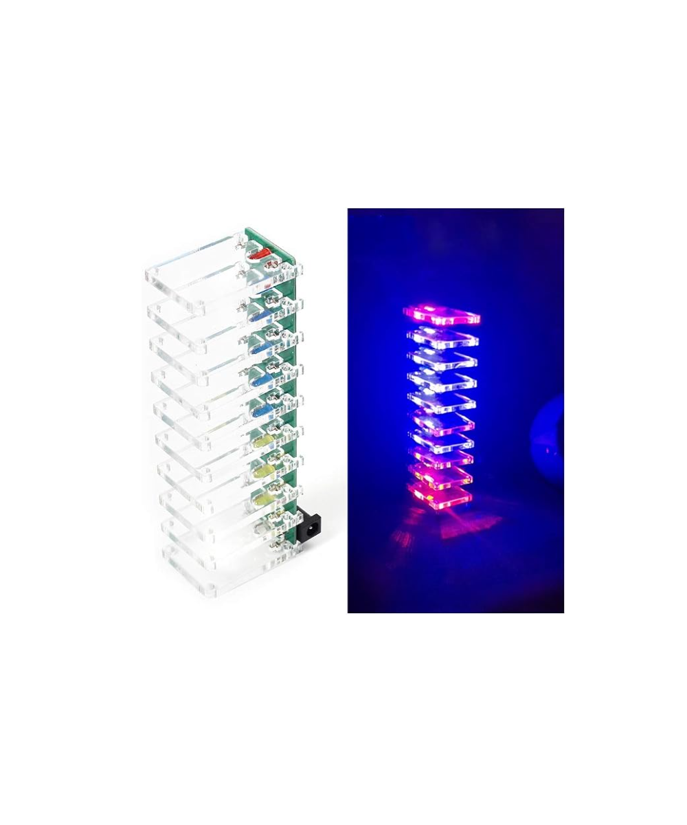 kit de columna luminosa de cristal controlada por voz DIY