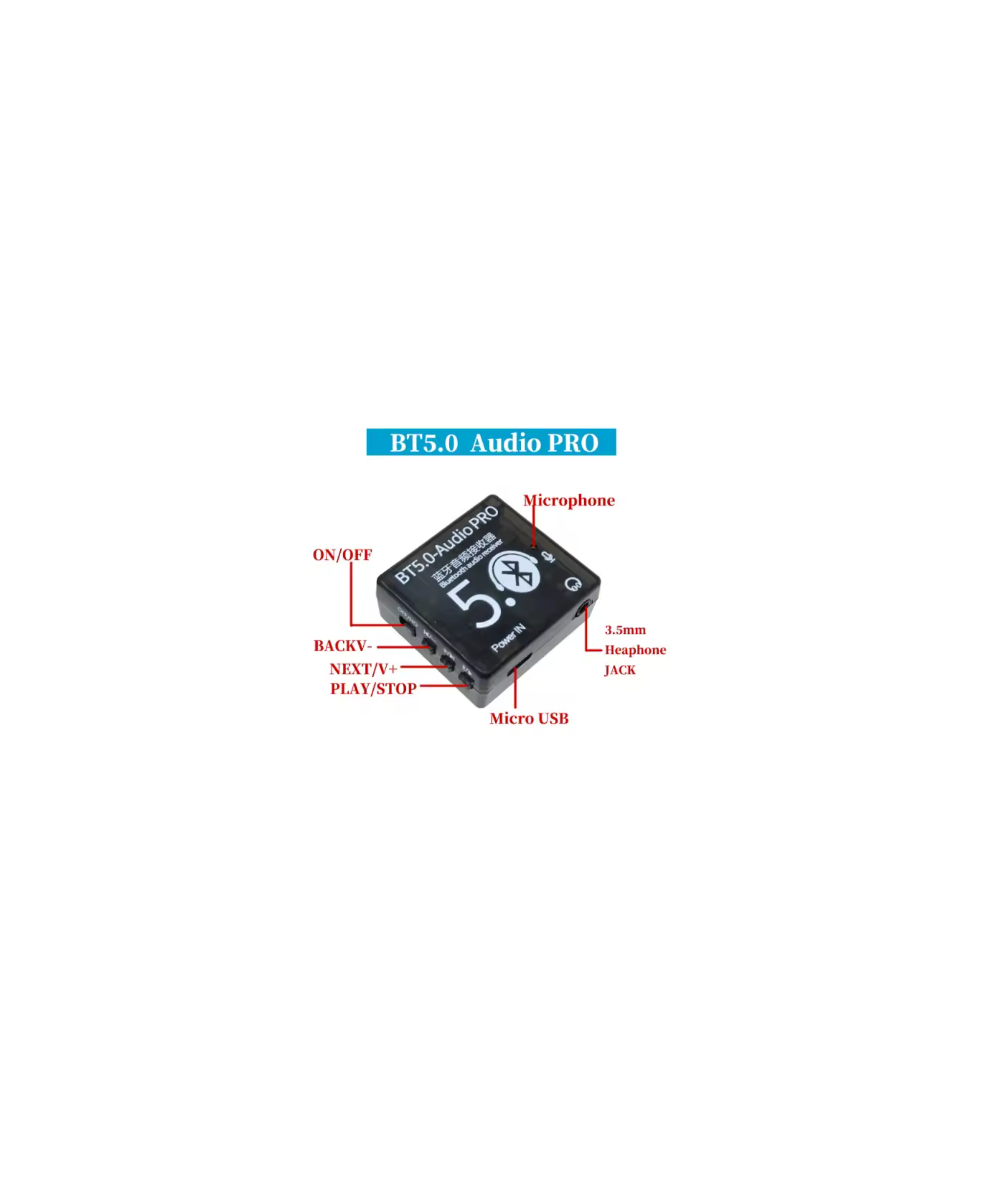 Modulo Bluetooth de Audio MP3 VHM-314 Negro 5.0 con case