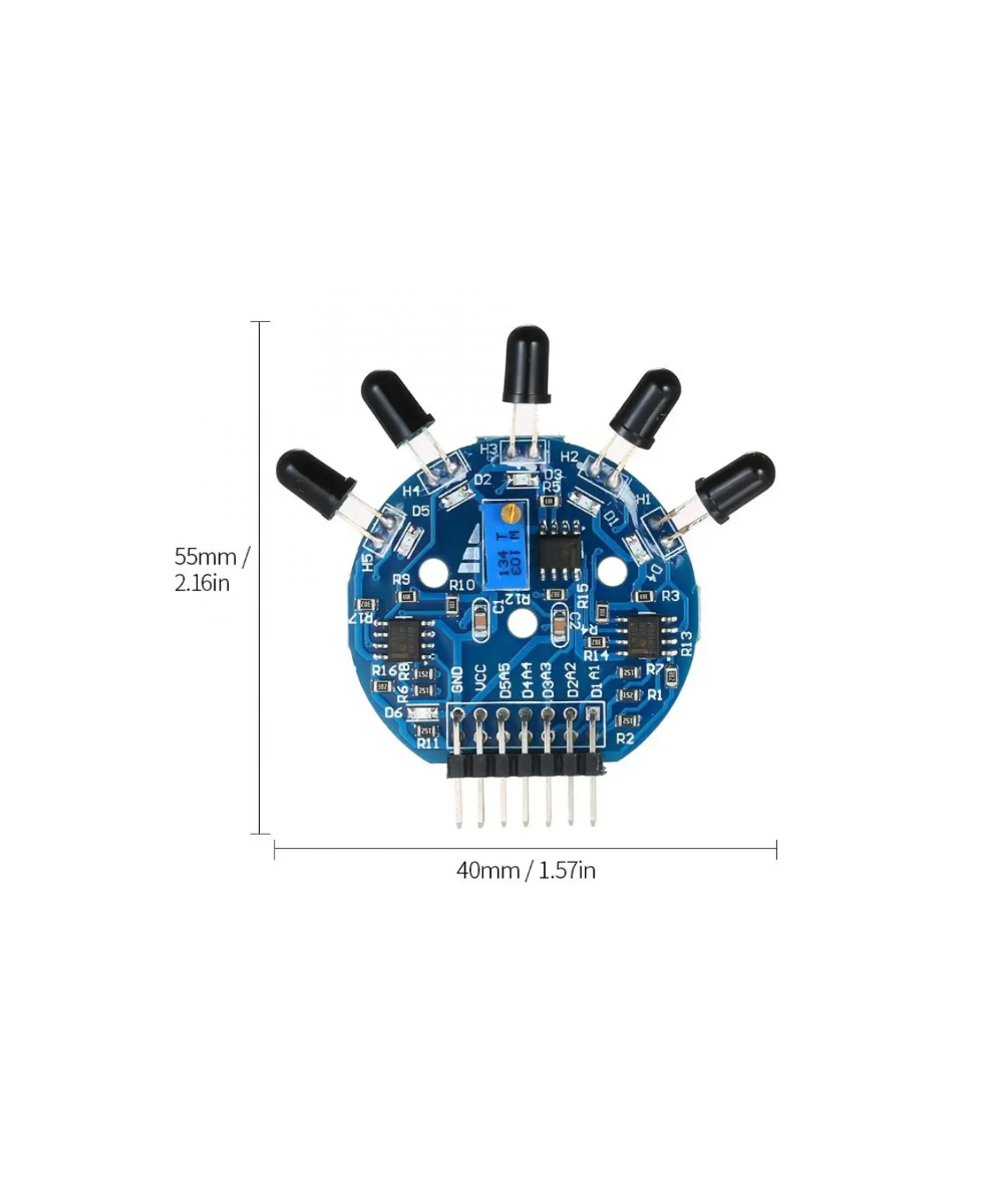 Sensor de flama de cinco vías