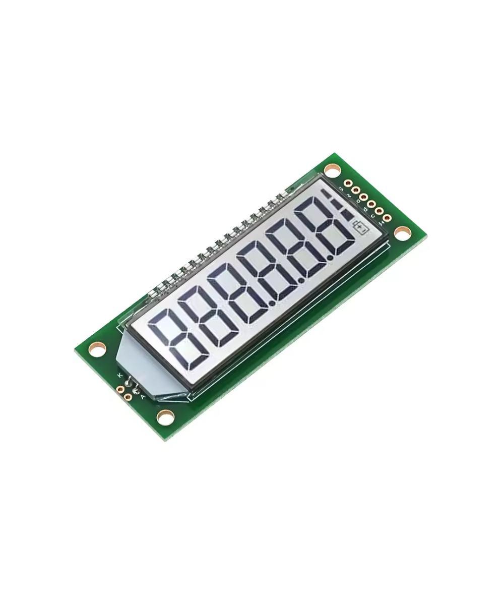 Módulo LCD digital de 6 bits y 8 segmentos